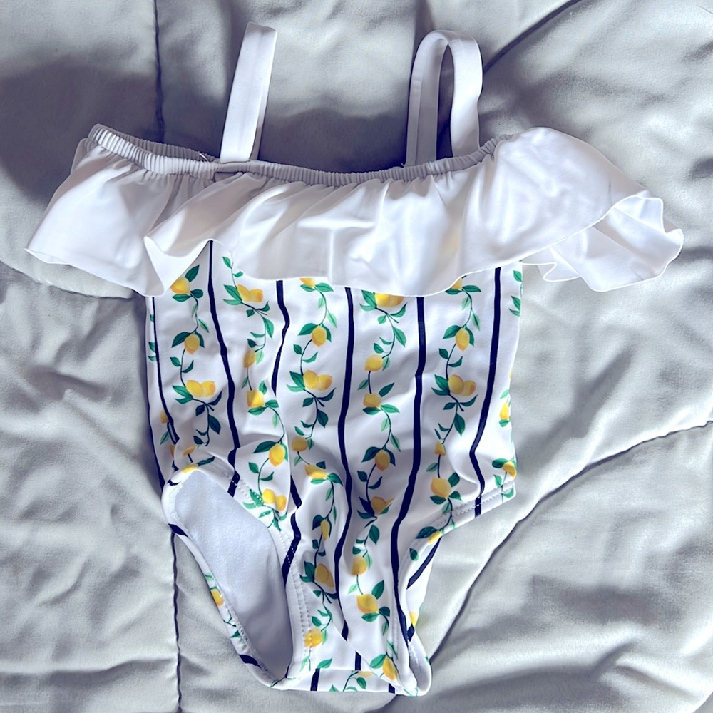 Janie and Jack 3-6 month lemon pattern swimsuit 🍋